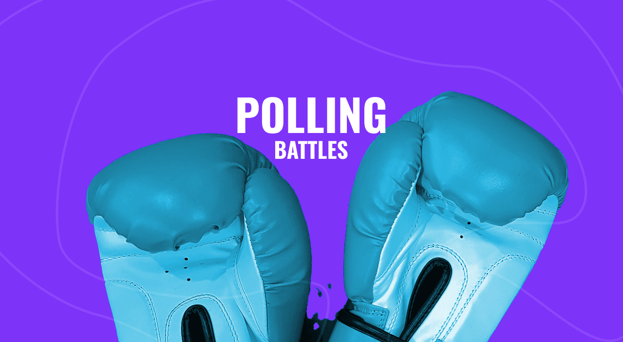 Bout voting and shopping app screens